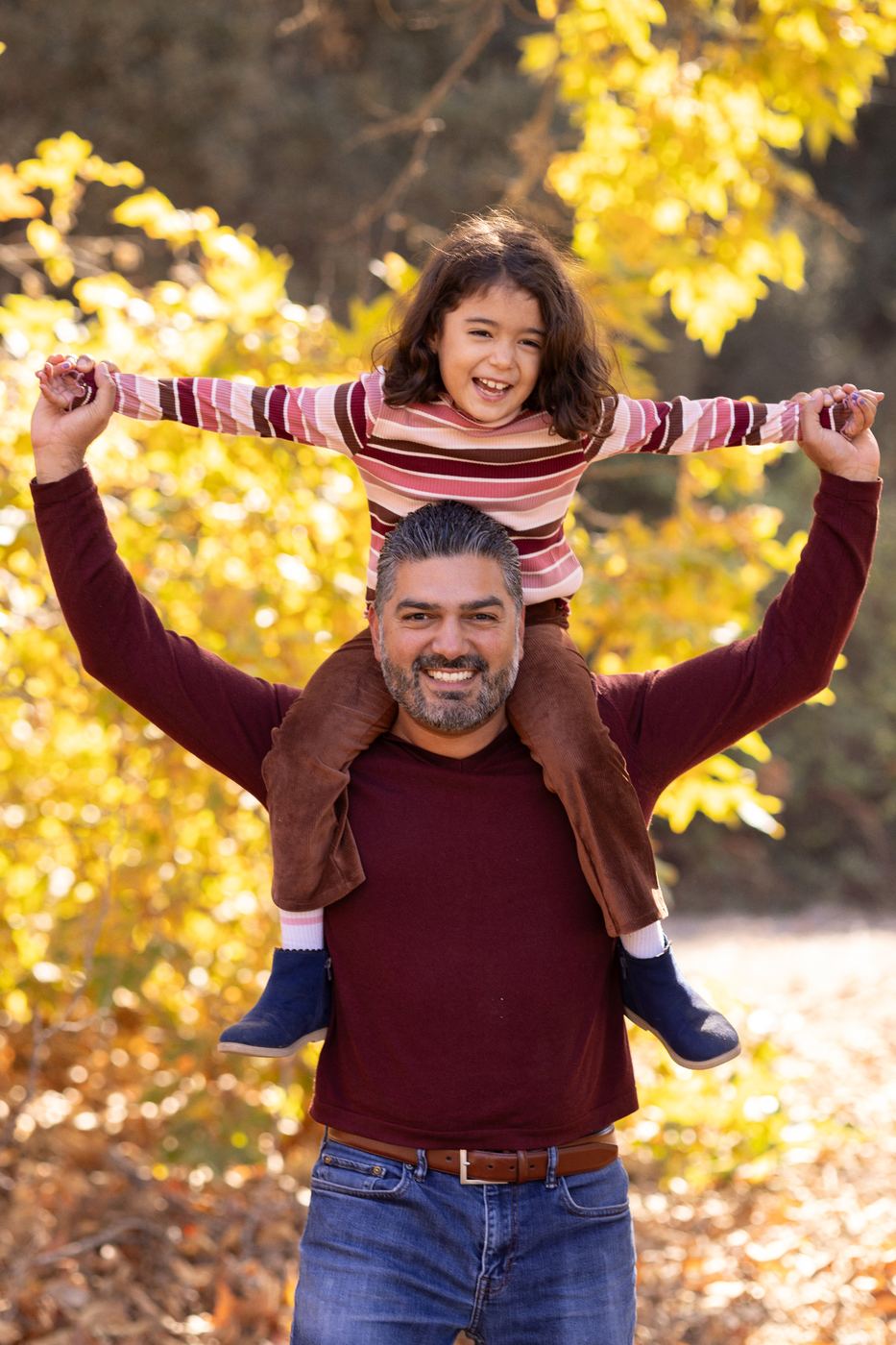 Omar Michel with his daughter